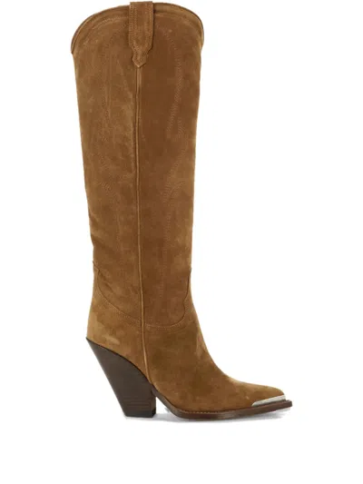 Sonora 90mm Suede Pointed-toe Boots In Brown
