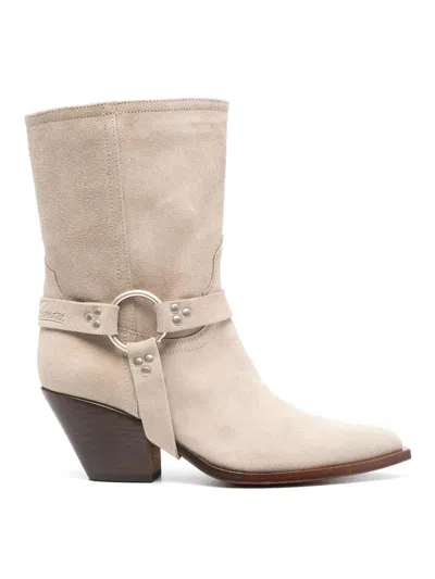 Sonora Atoka 70mm Suede Boots In Beige