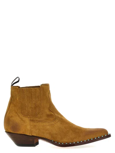 SONORA BEIGE HIDALGO MINI ANKLE BOOTS