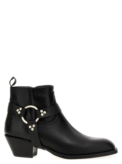 SONORA WOMEN BLACK DULCE BELT ANKLE BOOTS, 7.5/8.5 LUXURY BOOTS FOR WOMEN DARVEYS