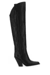 Sonora Hermosillo Black Leather High Boots In Black