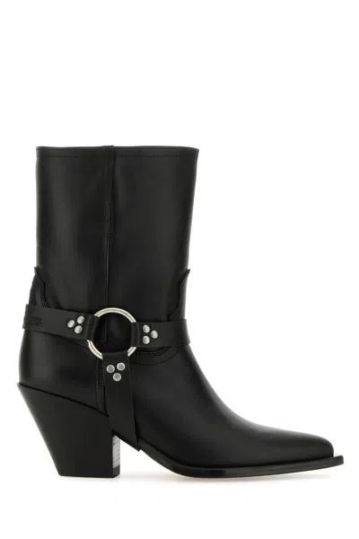 SONORA BLACK NAPPA LEATHER ATOKA ANKLE BOOTS