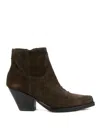 Sonora Hidalgo 85mm Leather Ankle Boots In Brown
