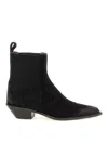Sonora Hernan Ankle Boots Pointed Toe Pull Tab In Animal Print