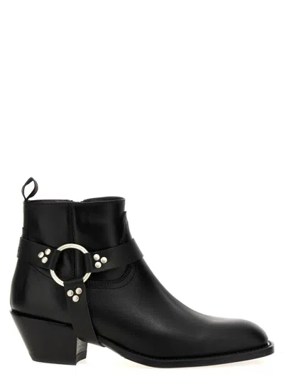 Sonora 'dulce Belt' Ankle Boots In Black