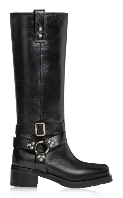 Sonora El Paso Leather Knee Boots In Black