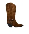 Sonora Stivali Santa Fe Belt In Pelle Scamosciata Marrone Donna In Brown