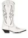 Sonora Flame-embroidered Cowboy Boots In Animal Print