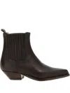 Sonora 'hidalgo' Ankle Boots With Elastic Side Panels In Brown