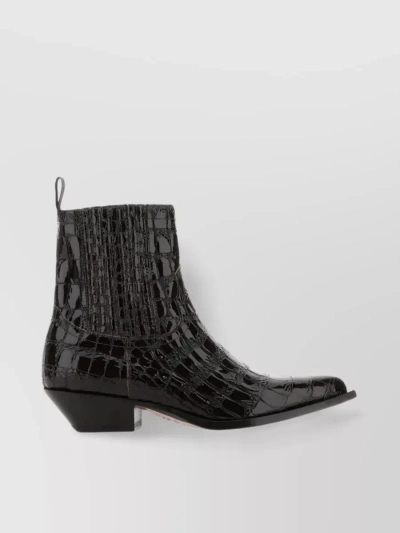 Sonora Hidalgo Ankle Boots In Luxe Leather In Black