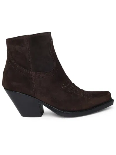 SONORA SONORA JALAPENO ANKLE BOOTS IN BROWN SUEDE