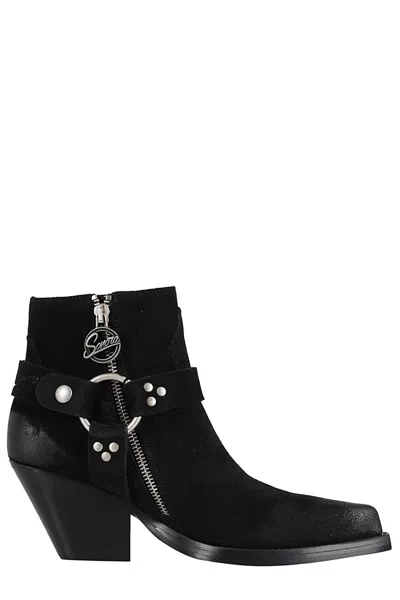 Sonora Jalapeno Belt Ankle Boot In Black