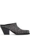 Sonora Leon Rock 85mm Suede Mules In Black