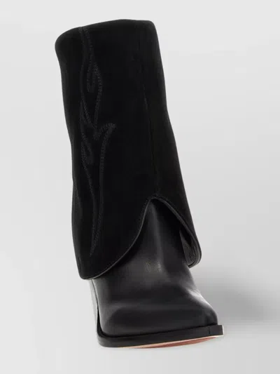 SONORA 'REVERSE RANCHO' BLOCK HEEL EMBROIDERED BOOTS