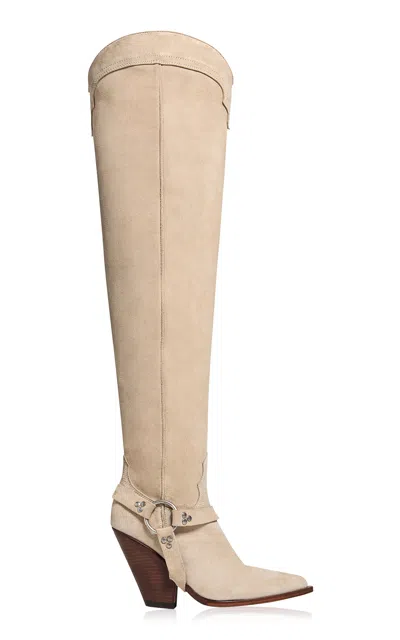 SONORA REYNOSA SUEDE OVER-THE-KNEE WESTERN BOOTS