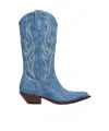 Sonora Denim Santa Fe Boots In Blue