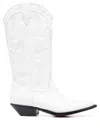 Sonora Santa Fe Leather Western Boots In White