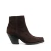 Sonora Hidalgo 85mm Leather Ankle Boots In Brown