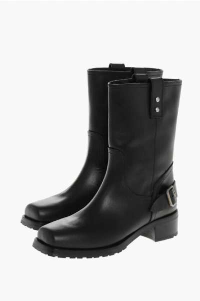 Sonora Squared Toe Dallas Biker Booties In Black