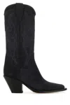 Sonora Suede Boots With Pointed Toe And Cuban Heel