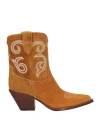 Sonora Suede Perla 60 Wester Boots With Embroidery 8cm In Beige
