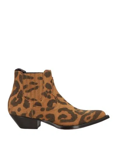 Sonora Woman Ankle Boots Camel Size 6 Leather In Brown