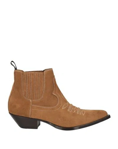 Sonora Woman Ankle Boots Camel Size 8 Leather In Beige
