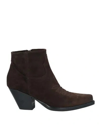 Sonora Woman Ankle Boots Dark Brown Size 6 Leather