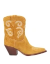 Sonora Woman Ankle Boots Marigold Size 8 Leather In Yellow