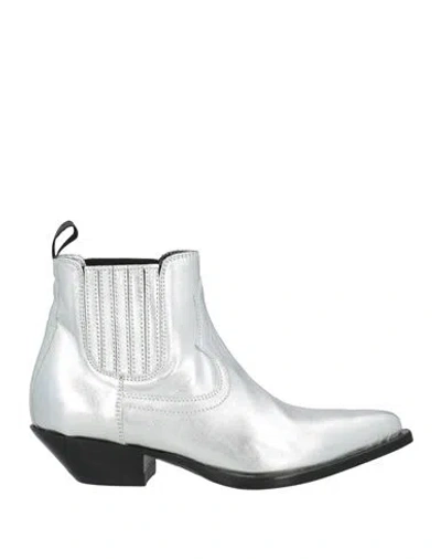 Sonora Woman Ankle Boots Silver Size 8 Leather
