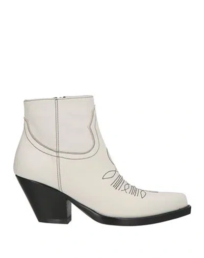 Sonora Woman Ankle Boots White Size 6 Leather