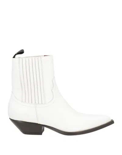 Sonora Woman Ankle Boots White Size 9 Leather