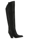 Sonora Hermosillo Black Leather High Boots In Black