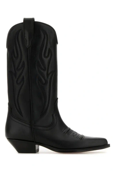 SONORA SONORA WOMAN BLACK LEATHER SANTA FE BOOTS