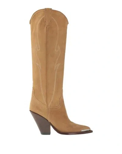 Sonora Woman Boot Beige Size 8 Leather In Brown