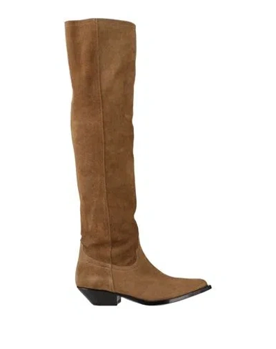 Sonora Woman Boot Camel Size 7 Leather In Beige