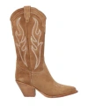 Sonora Woman Boot Camel Size 8 Leather In Beige