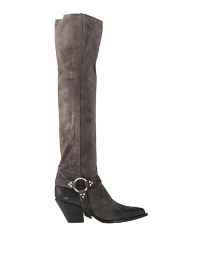 Sonora Woman Boot Charcoal Size 6 Leather In Gray