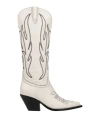 Sonora Flame-embroidered Cowboy Boots In White