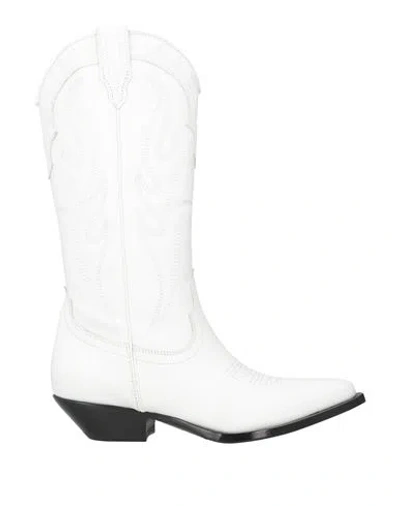 SONORA SONORA WOMAN BOOT WHITE SIZE 8 CALFSKIN