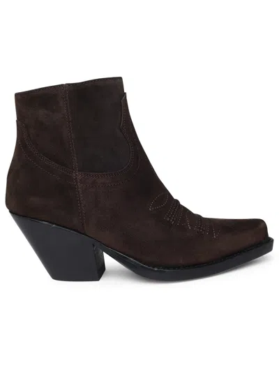 SONORA SONORA JALAPENO ANKLE BOOTS IN BROWN SUEDE WOMAN