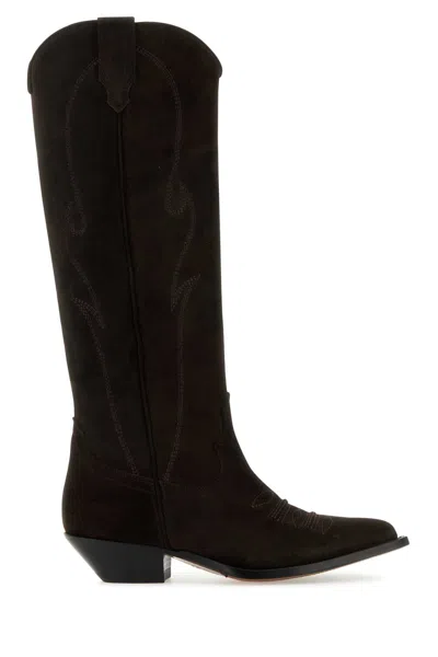 Sonora Rancho Western Suede Knee Boots In Brown