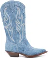 Sonora Denim Santa Fe Boots In Clear Blue
