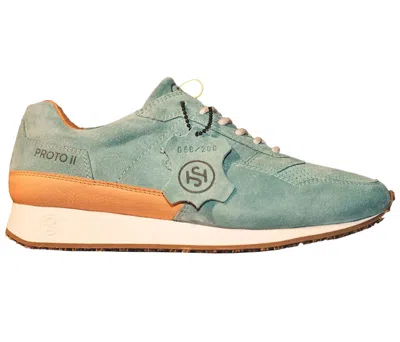 Pre-owned Sonra Men's  Proto 2 Sneakers In Veg Tan/mavi Su In Brown