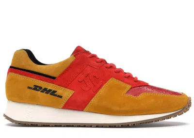 Pre-owned Sonra Men's  Proto Budapester Dhl1 Sneakers In Yellow/red In Multi