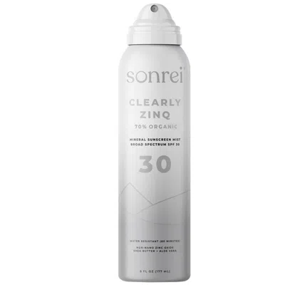 Sonrei Clearly Zinq Organic Spf 30 Mineral Sunscreen Mist 177ml In Transparent