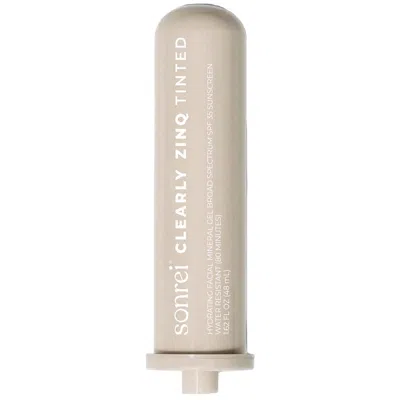 Sonrei Clearly Zinq Tinted Refill Hydrating Facial Spf 35 + Growth Factor Mineral Gel Sunscreen 50 ml In Transparent