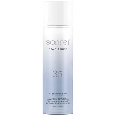 Sonrei Sea Clearly Hydrating Facial Spf 35 + Growth Factor Clear Gel Sunscreen 50ml In Transparent