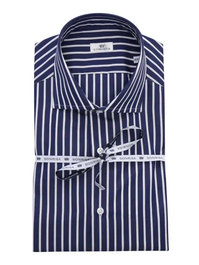 Sonrisa Blue And White Striped Shirt