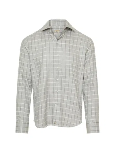Sonrisa Check-pattern Long-sleeve Shirt In Gray